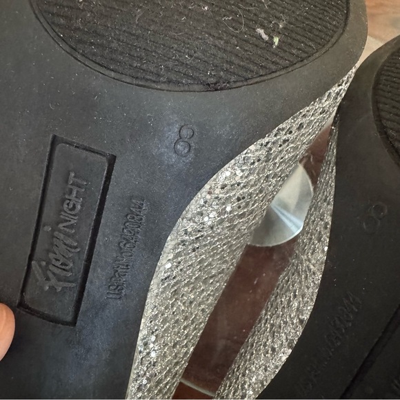 Fiona silver sparkly glittery heels size 8 - Picture 15 of 17